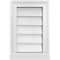 Ekena Millwork Vertical Surface Mount PVC Gable Vent w/ 2"W x 2"H , Brickmould Sill Frame, 12"W x 18"H GVPVE12X1803SN - alternate 1
